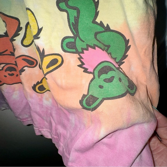 Vintage Y2K Liquid Blue Grateful Dead Shirt with Dancing Marching Bears 🌈 - Picture 5 of 9